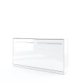 Wandklappbett Concept Pro 6 90x200 Horizontal Lenart Bett  Weiß Hochglanz