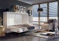 Wandklappbett Concept Pro 6 90x200 Horizontal Lenart Bett Weiß und Weiß Hochglanz