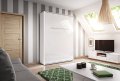 Wandklappbett Concept Pro 1 140x200 Vertikal Lenart Bett Weiß und Weiß Hochglanz