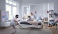 Wandklappbett Concept Pro 1 140x200 Vertikal Lenart Bett Weiß und Weiß Hochglanz