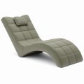 Chaiselongue LONDON NEW Veganes Leder Wellenfedern Oliv (Gavin 201)