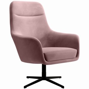 Sessel POLO Wellenfedern Drehsessel Rosa (Matt Velvet 63)