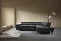 Ecksofa Molina Mini L-form Echtleder mit Schlaffunktion WERSAL