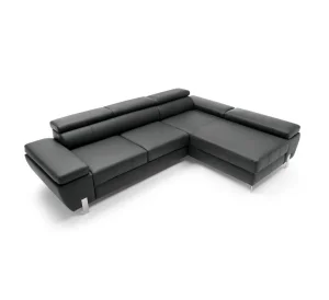Ecksofa Molina Mini L-form Echtleder mit Schlaffunktion, Leder sofa mit Schlaffunktion WERSAL