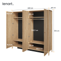 Kleiderschrank COZY 01 Abmessungen