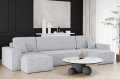 Ecksofa KARL U Poso 110 Hellgrau Dekor