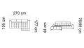 Ecksofa PLAZA MINI mit Relaxfunktion Elektrisch verstellbarer Sitz Sofa