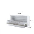 Wandklappbett Bed Concept 90x200 Horizontal Lenart Bett Grau und Eiche Artisan
