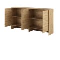 Wandklappbett Bed Concept 90x200 Horizontal Lenart Bett Grau und Eiche Artisan