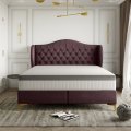 Bett LEGEND mit Matratze Wein Lila Whisper 14 Front Dekor