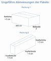 Boxspringbett ALDA Maße