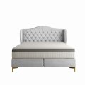 Bett LEGEND Polsterbett mit Matratze Hellgrau Whisper 16 Front
