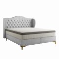 Bett LEGEND Polsterbett mit Matratze Hellgrau Whisper 16
