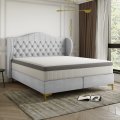 Bett LEGEND Polsterbett mit Matratze Hellgrau Whisper 16 Dekor