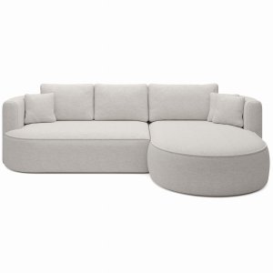 Ecksofa FIORE mit Schlaffunktion und Bettkasten Creme (Modesto 492)