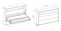 Wandklappbett Bed Concept 120x200 Horizontal Lenart Bett