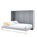 Wandklappbett Concept Pro 4 140x200 Horizontal Lenart Bett Grau und Eiche Sonoma