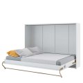 Wandklappbett Concept Pro 4 140x200 Horizontal Lenart Bett Weiß und Weiß Hochglanz