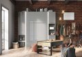 Wandklappbett Concept Pro 2 120x200 Vertikal Lenart Bett Grau und Eiche Sonoma