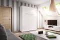 Wandklappbett Concept Pro 2 120x200 Vertikal Lenart Bett Weiß und Weiß Hochglanz