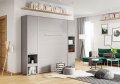 Wandklappbett Concept Pro 1 140x200 Vertikal Grau und Eiche Sonoma Lenart Bett