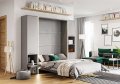 Wandklappbett Concept Pro 1 140x200 Vertikal Grau und Eiche Sonoma Lenart Bett