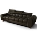 Sofa ASPEN III Ledersofa 265 cm 3-Sitzer mehrstufige Kopfstützenverstellung Braun (A-5)