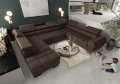Ecksofa mit Schlaffunktion und zwei Bettkästen