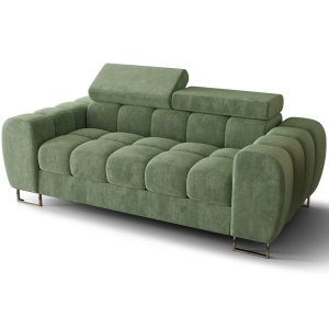 Sofa ASPEN II 2-Sitzer 195 cm verstellbare Kopfstützen Grün (Terra 33)