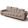 Sofa ASPEN III 3-Sitzer verstellbare Kopfstützen 265 cm Beige (Moly 03)