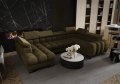 Ecksofa U-Form mit Schlaffunktion & Bettkasten - RECHTS