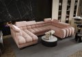 Ecksofa U-Form mit Schlaffunktion & Bettkasten - RECHTS