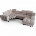 Ecksofa ASPEN MAX II RELAX 198x350x170 cm U-form Bettkasten Schlaffunktion Creme (Moly 04)