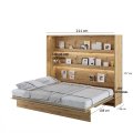 Wandklappbett Bed Concept 160x200 Horizontal Lenart Bett Eiche Grau