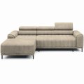 Ecksofa CALDO MINI Relaxfunktion Schlaffunktion Bettkasten Creme (Ontario 02)