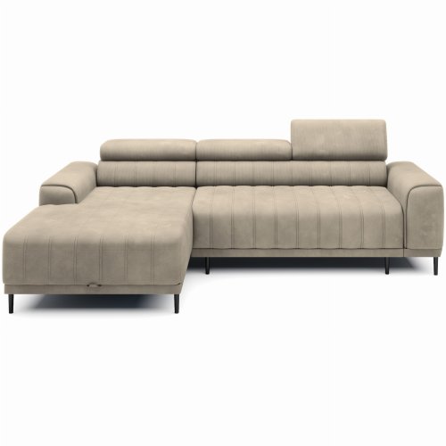 Ecksofa CALDO MINI Relaxfunktion Schlaffunktion Bettkasten Creme (Ontario 02)
