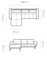 Wersal Ecksofa CAMPINA MINI Abmessungen
