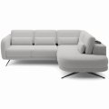 Ecksofa ILUSIO L Elektrisch verstellbare Sitztiefe Relaxfunktion, Grau Quelle 83