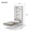Wandklappbett 90x200 Vertikal Bed Concept Schrankbett Weiß Hochglanz BC-03 Abmessungen
