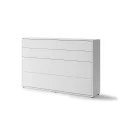 Wandklappbett 120x200 Horizontal Schrankbett BED CONCEPT Weiß BC-05