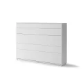 Wandklappbett 140x200 Horizontal Schrankbett BED CONCEPT Weiß BC-04