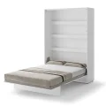 Wandklappbett Bed Concept 140x200 Vertikal Schrankbett Lenart Schrankbett Weiß Hochglanz BC-01