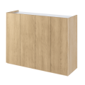 Kommode EASY Schrank mit LEDs EA-02 Eiche / Weiß Hochglanz