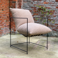 Set Gartenmöbel aus Metall Metallsofa Sofa mit zwei Sesseln