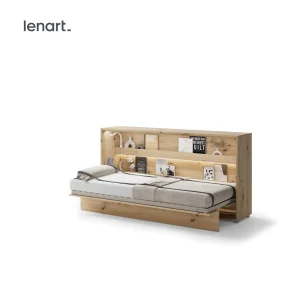 Wandklappbett 90x200 Horizontal Schrankbett Lenart BED CONCEPT Eiche Artisan BC-06
