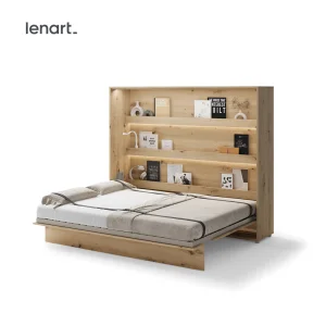 Wandklappbett 160x200 Horizontal Schrankbett Lenart BED CONCEPT Eiche Artisan BC-14