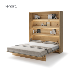 Wandklappbett 180x200 Vertikal Lenart BED CONCEPT Schrankbett Eiche Artisan BC-13