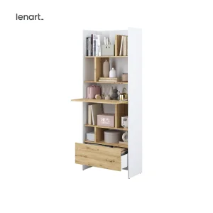 Bücherregal für Schrankbett Lenart BED CONCEPT BC-22 Weiß/Eiche 84 cm