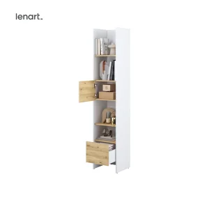 Bücherregal für Schrankbett Lenart BED CONCEPT BC-23 Weiß/Eiche 44 cm