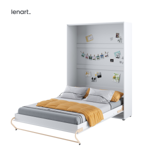 Wandklappbett 140x200 Vertikal Lenart Schrankbett Lenart CONCEPT PRO 1 Weiß Hochglanz CP-01